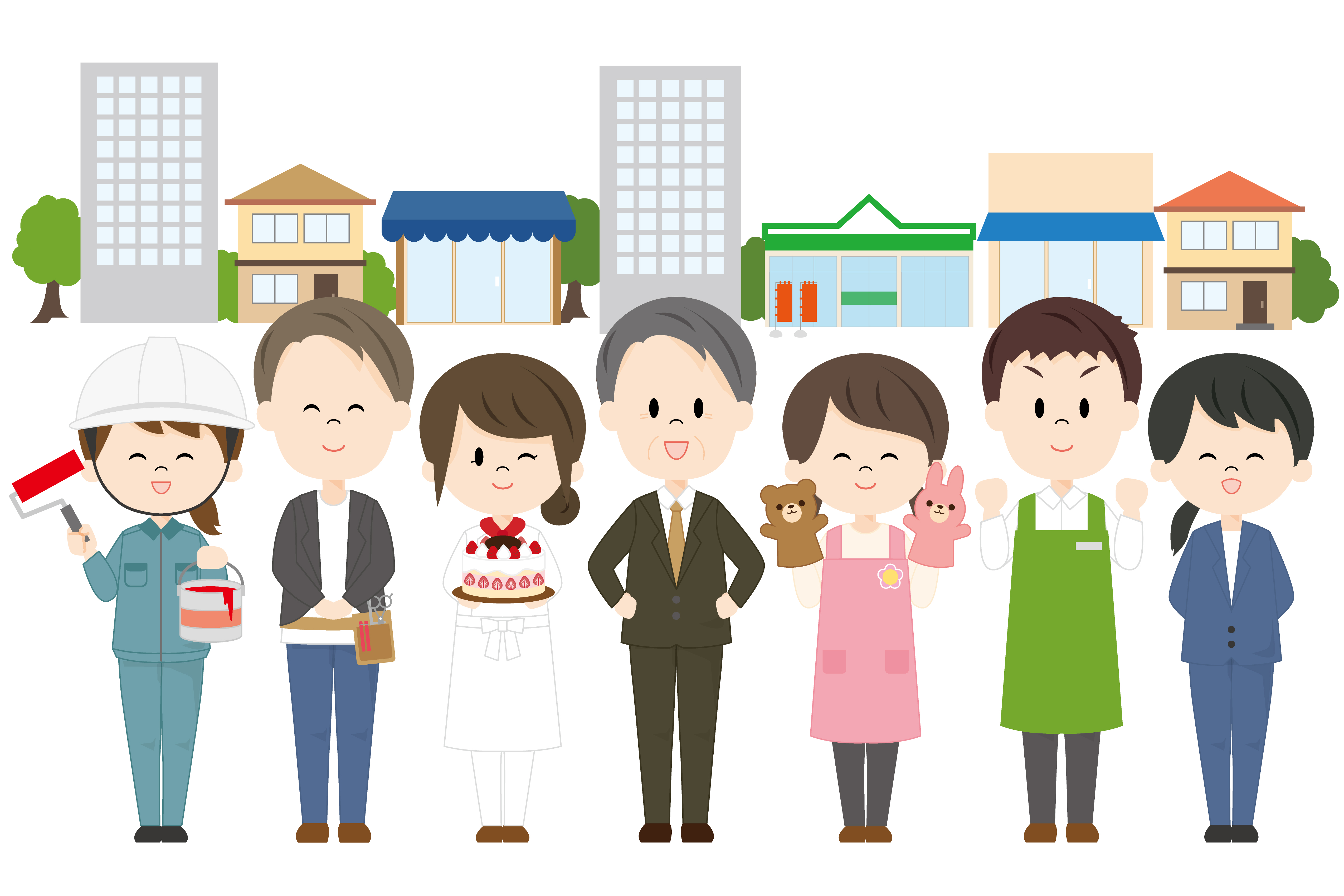 働く人