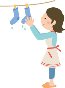 かたっぽちゃん干します